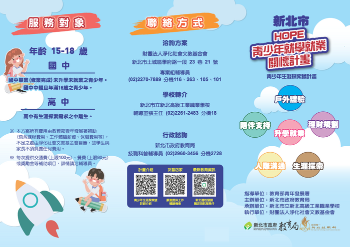 【生涯輔導課程】新北市HOPE青少年就學就業關懷計畫-114年度第4梯次生涯輔導課程圖片