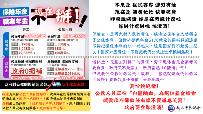 【教師會】退撫基金缺口......圖片